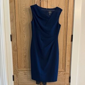 Adrianna Papell Chic Navy Sleeveless Shift Dress